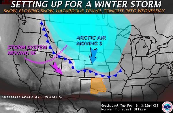 National Weather Conditions during the early morning of February 8, 2011