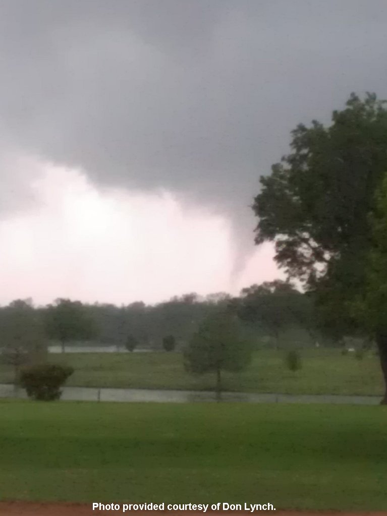 Brief Tornado near Shawnee, OK on April 13, 2012