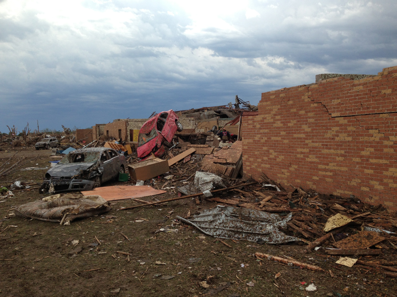 Looking SE at Plaza Towers Elementary