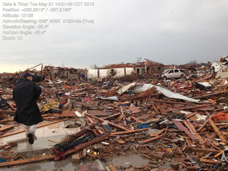 View of tornado damage