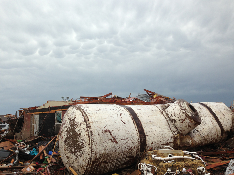 View of tornado damage