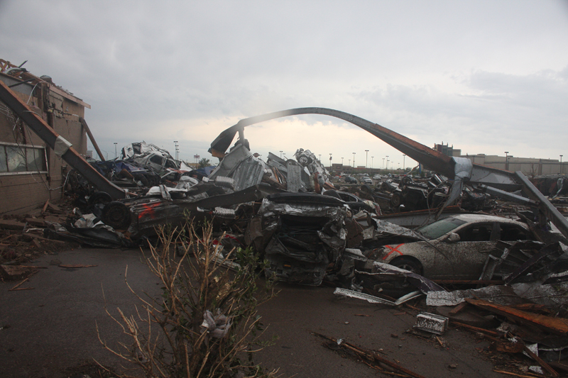 Looking S at west side of Tinker Federal Credit Union