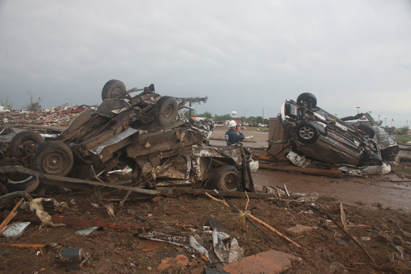 View of tornado damage