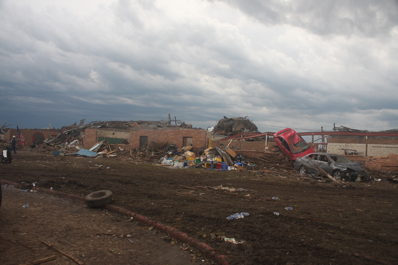 Looking SE at Plaza Towers Elementary