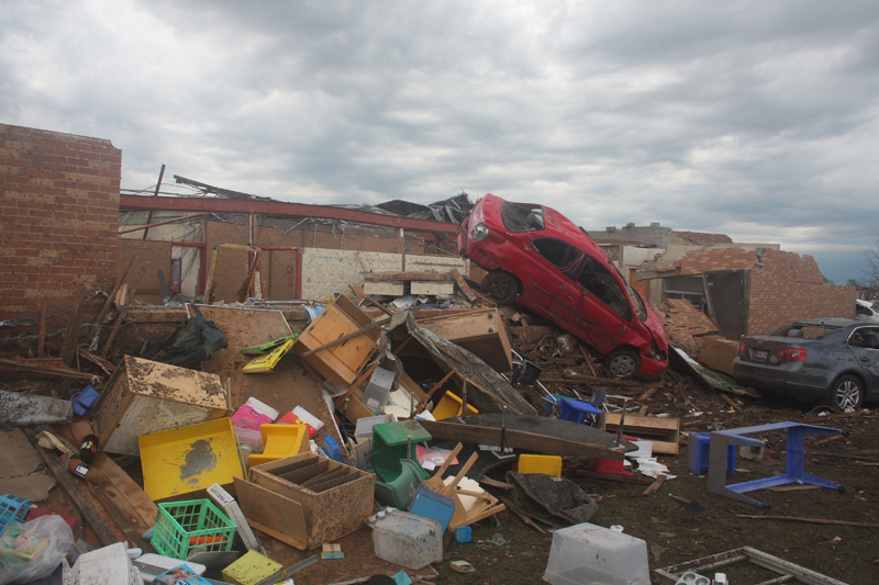 Looking SW at Plaza Towers Elementary