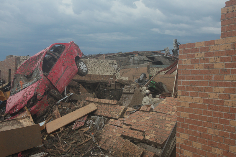 Looking SE at Plaza Towers Elementary