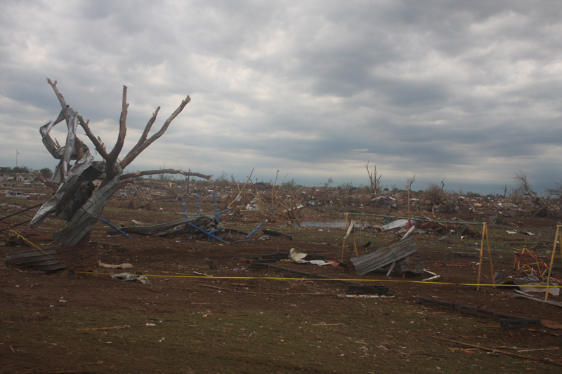 Looking WSW at Plaza Towers Elementary