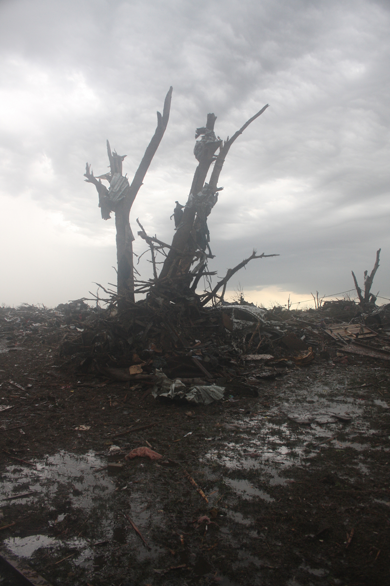 View of tornado damage