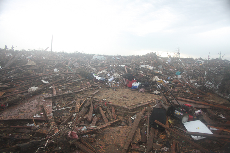 View of tornado damage