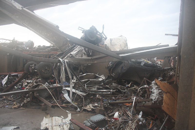 View of damage at Briarwood Elementary School