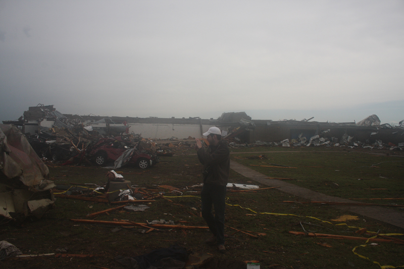 View of damage at Briarwood Elementary School