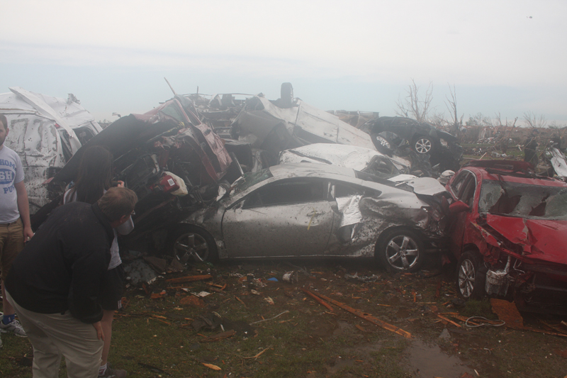 View of damage at Briarwood Elementary School