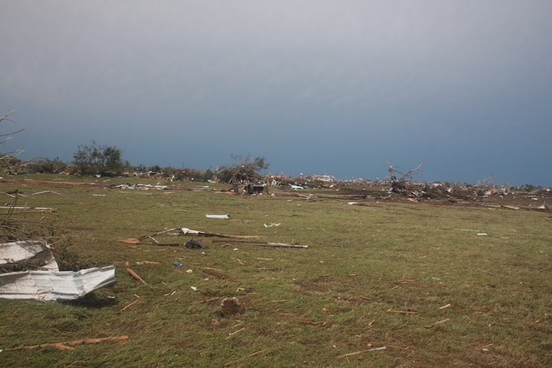 View of damage at Orr Family Farm