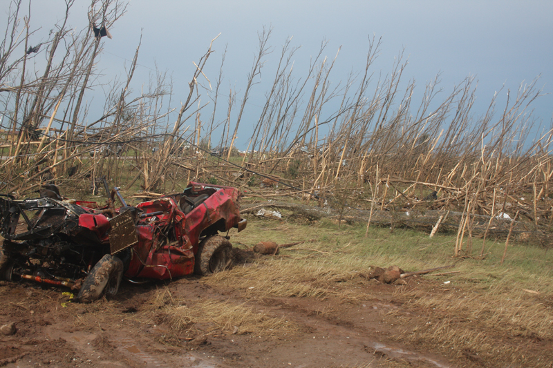 View of tornado damage