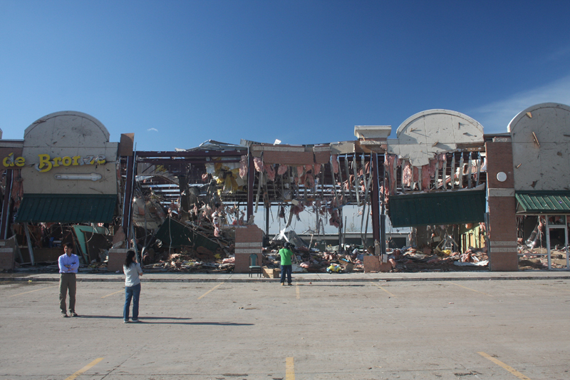 View of tornado damage