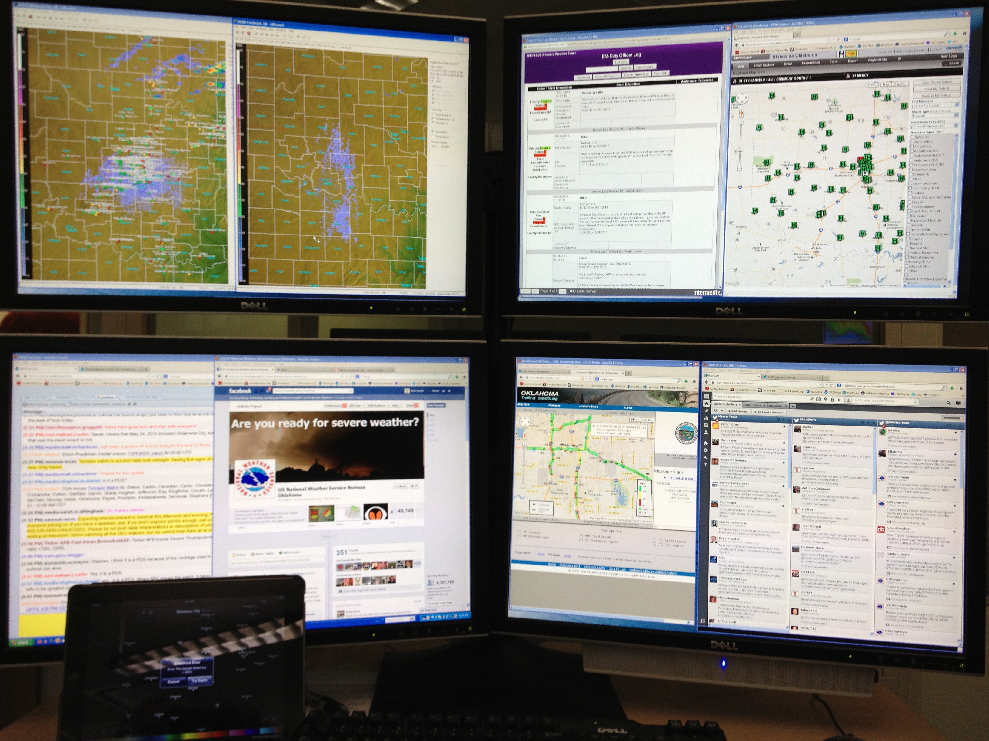 NWS Norman Operations Photos During the May 31-June 1, 2013 Severe Weather/Flooding Event