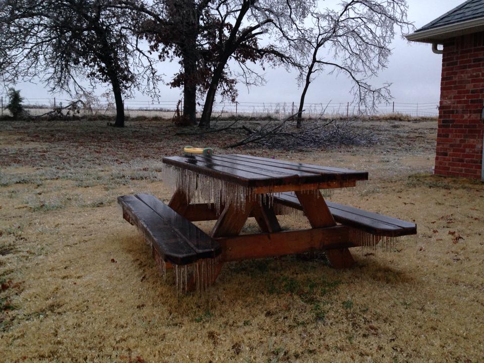 Ice Accumulation Photo for the December 20-22, 2013 Winter Storm