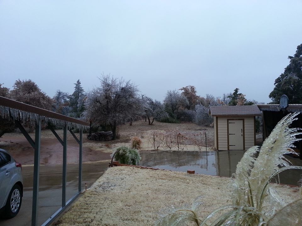 Ice Accumulation Photo for the December 20-22, 2013 Winter Storm