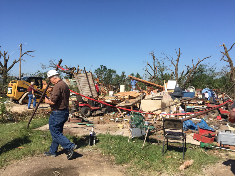 May 9, 2016 Katie, Oklahoma tornado damage photo