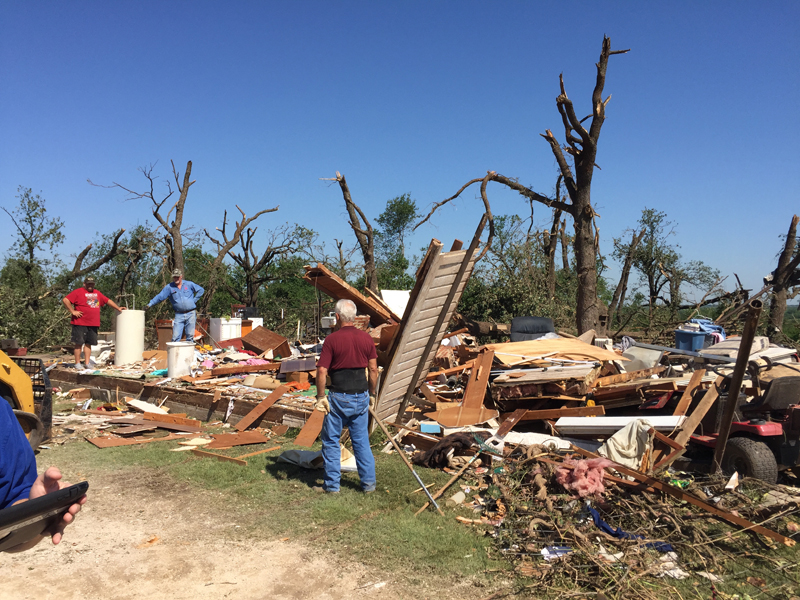 May 9, 2016 Katie, Oklahoma tornado damage photo