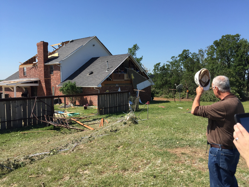 May 9, 2016 Katie, Oklahoma tornado damage photo