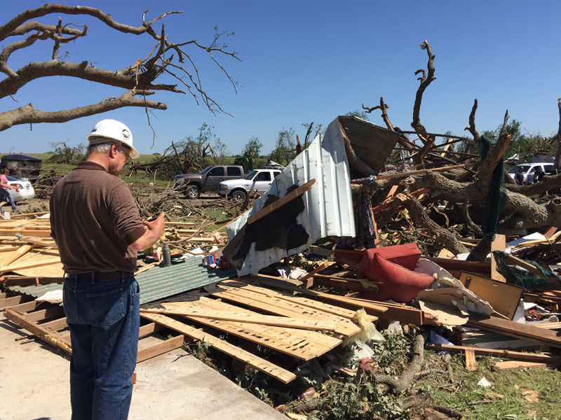 May 9, 2016 Katie, Oklahoma tornado damage photo