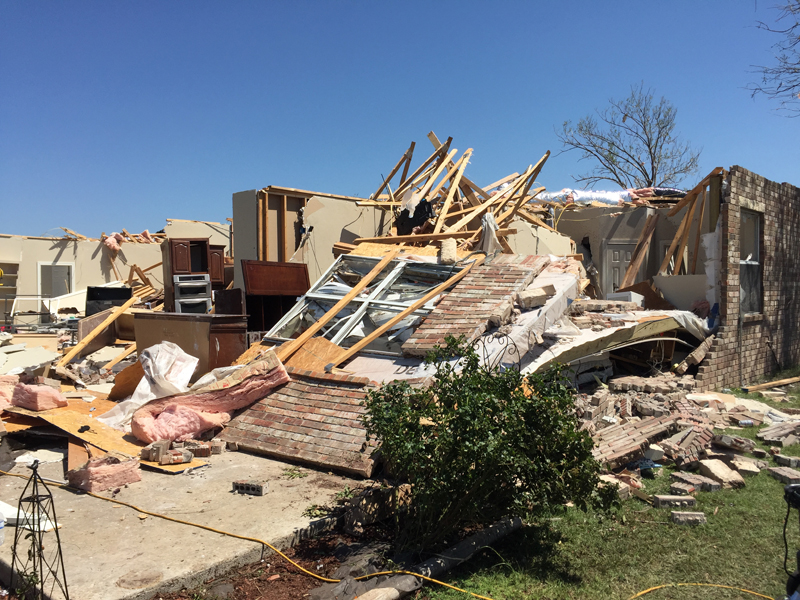 May 9, 2016 Katie, Oklahoma tornado damage photo