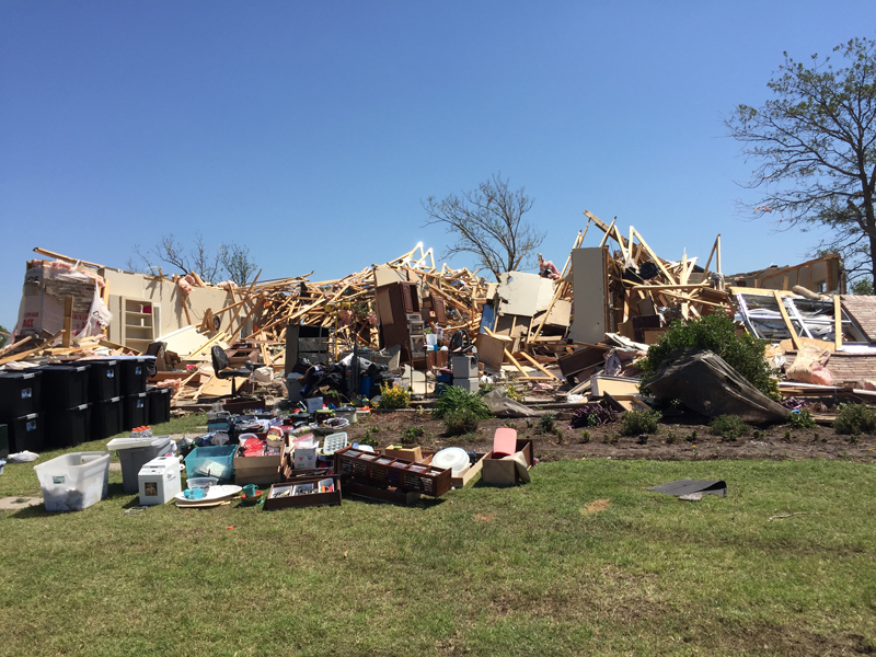 May 9, 2016 Katie, Oklahoma tornado damage photo