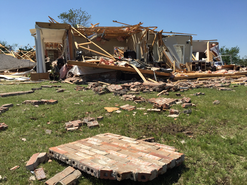 May 9, 2016 Katie, Oklahoma tornado damage photo