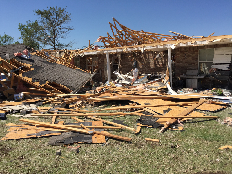 May 9, 2016 Katie, Oklahoma tornado damage photo