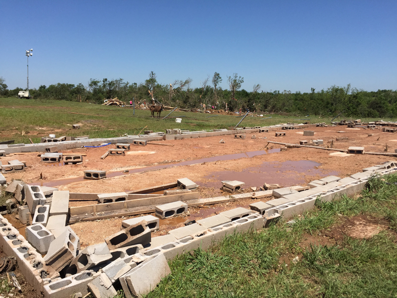 May 9, 2016 Katie, Oklahoma tornado damage photo