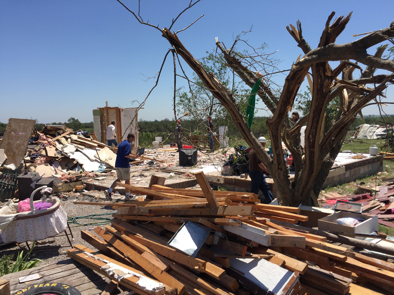 May 9, 2016 Katie, Oklahoma tornado damage photo