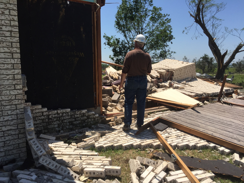 May 9, 2016 Katie, Oklahoma tornado damage photo