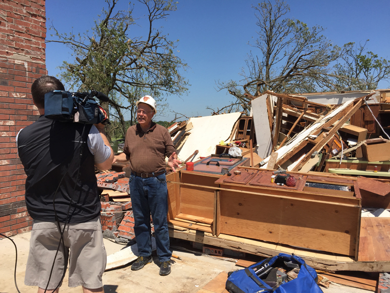 May 9, 2016 Katie, Oklahoma tornado damage photo