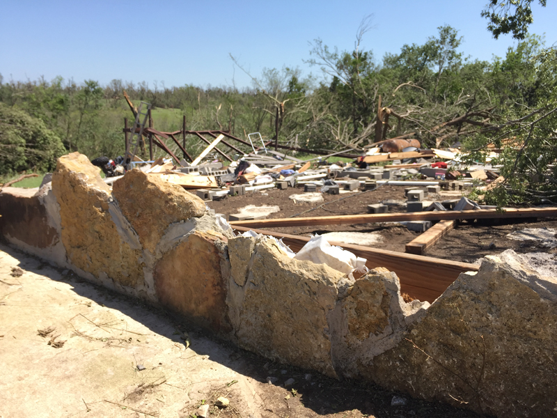 May 9, 2016 Katie, Oklahoma tornado damage photo