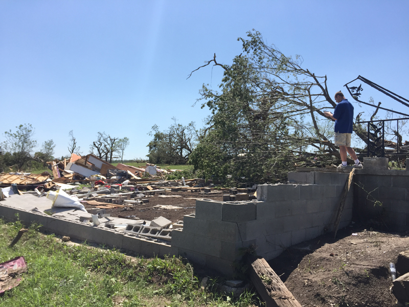 May 9, 2016 Katie, Oklahoma tornado damage photo