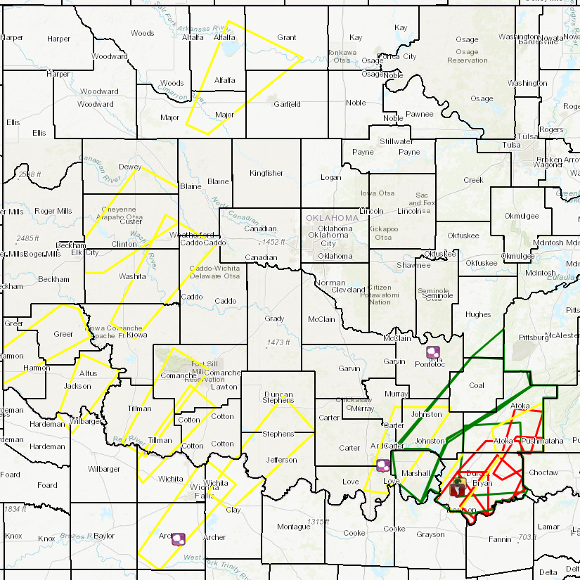 Local Storm Report Map for November 4, 2022 Severe Weather Event in the NWS Norman Forecast Area