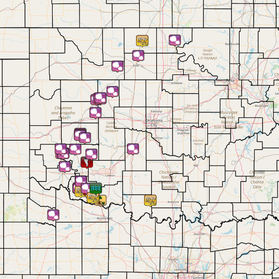 Preliminary Storm Reports for April 30, 2024 by NWS Norman