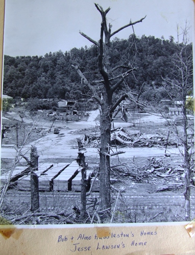 Townspeople homes destroyed