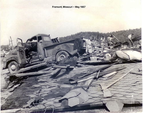 Tornado damage in Fremont MO