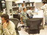 Some of the WSO Pago Pago staff working Tropical Cyclone Heta:  (L-R) Roy Laulusa, Simona Taufua (standing), Laauli Ifopo, Carol Maafala, Emani Lelafu (standing)