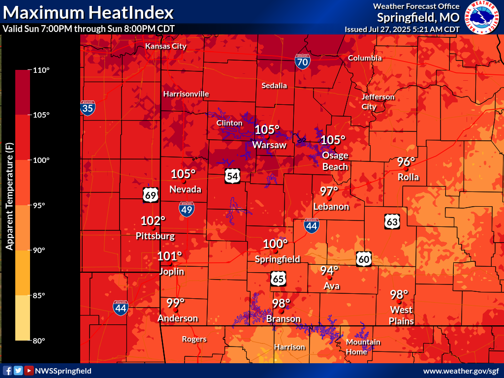 7 pm heat index