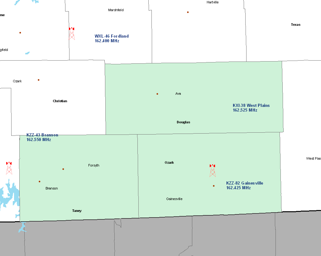 Gainesville NWR Coverage Map