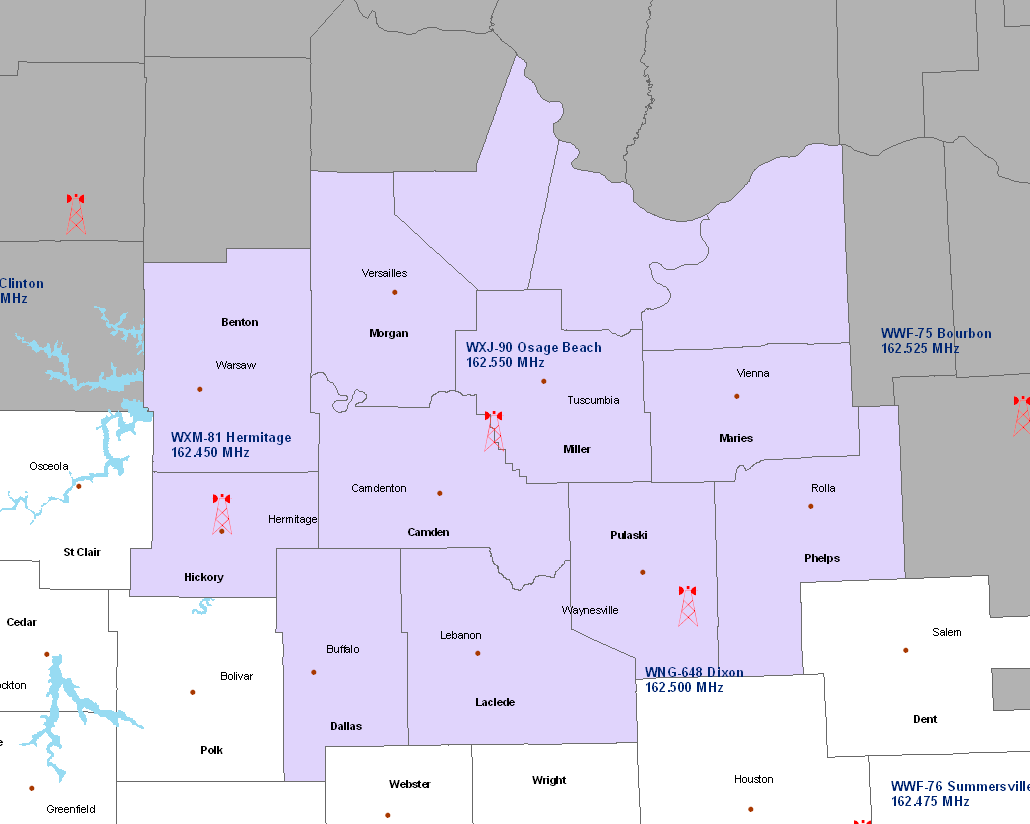 NWR Osage Beach Coverage Map