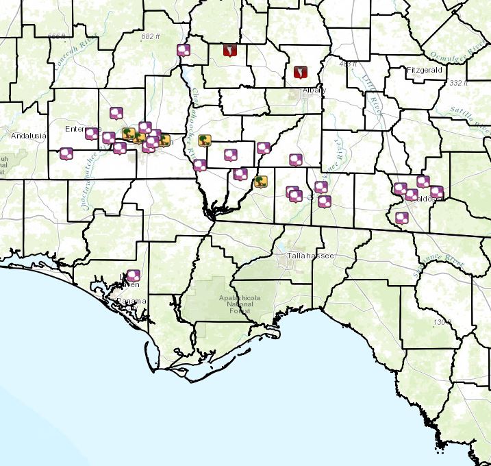 Warning polygons with severe reports overlaid for the hailstorm events of March 26-28, 2011.