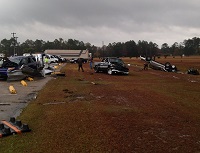 Cars tossed by an EF2 tornado that hit the Calhoun Correctional Institutation southwest of Blountstown, FL on November 17, 2014. Photo provided courtesy of the Tallahassee Democrat.