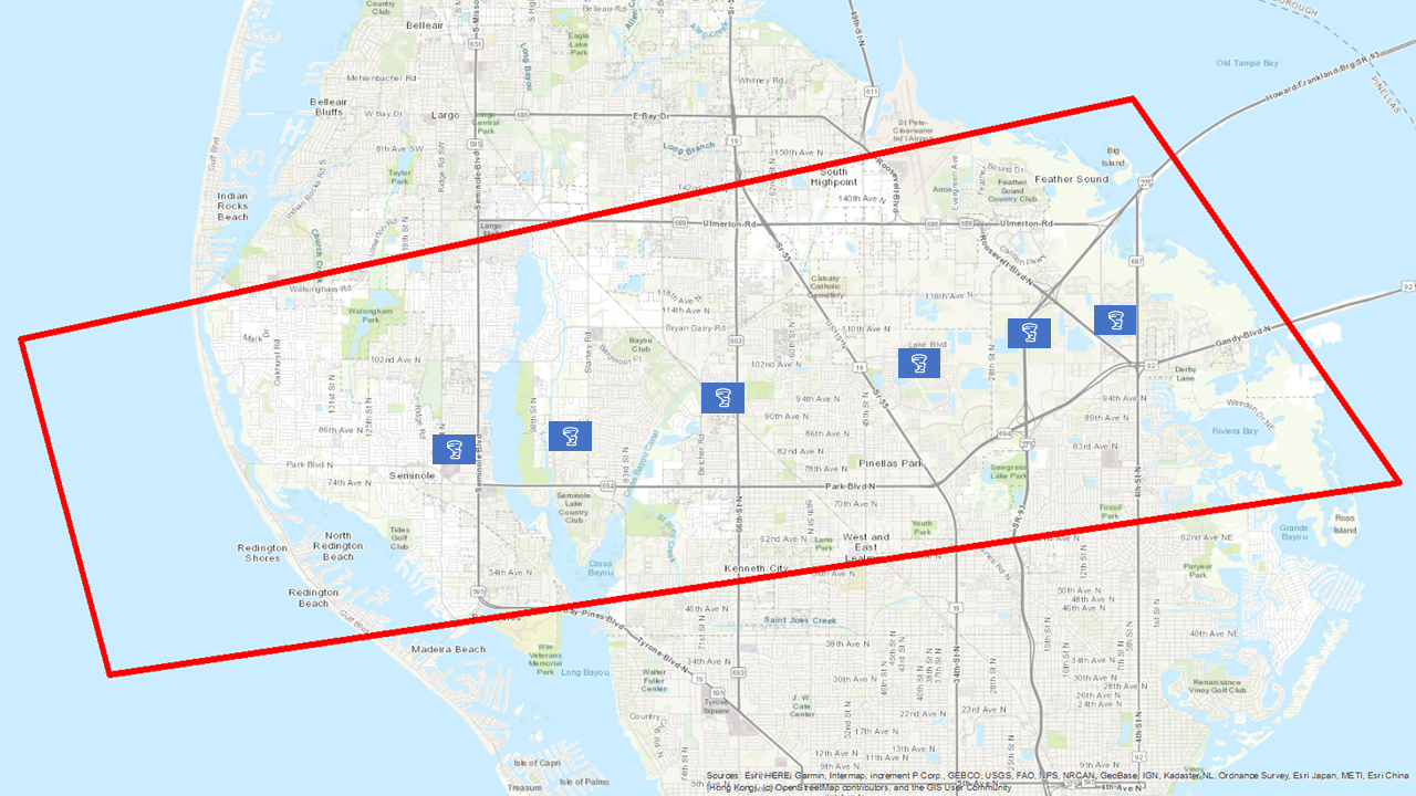 Tornado Warning and Damage Track Map