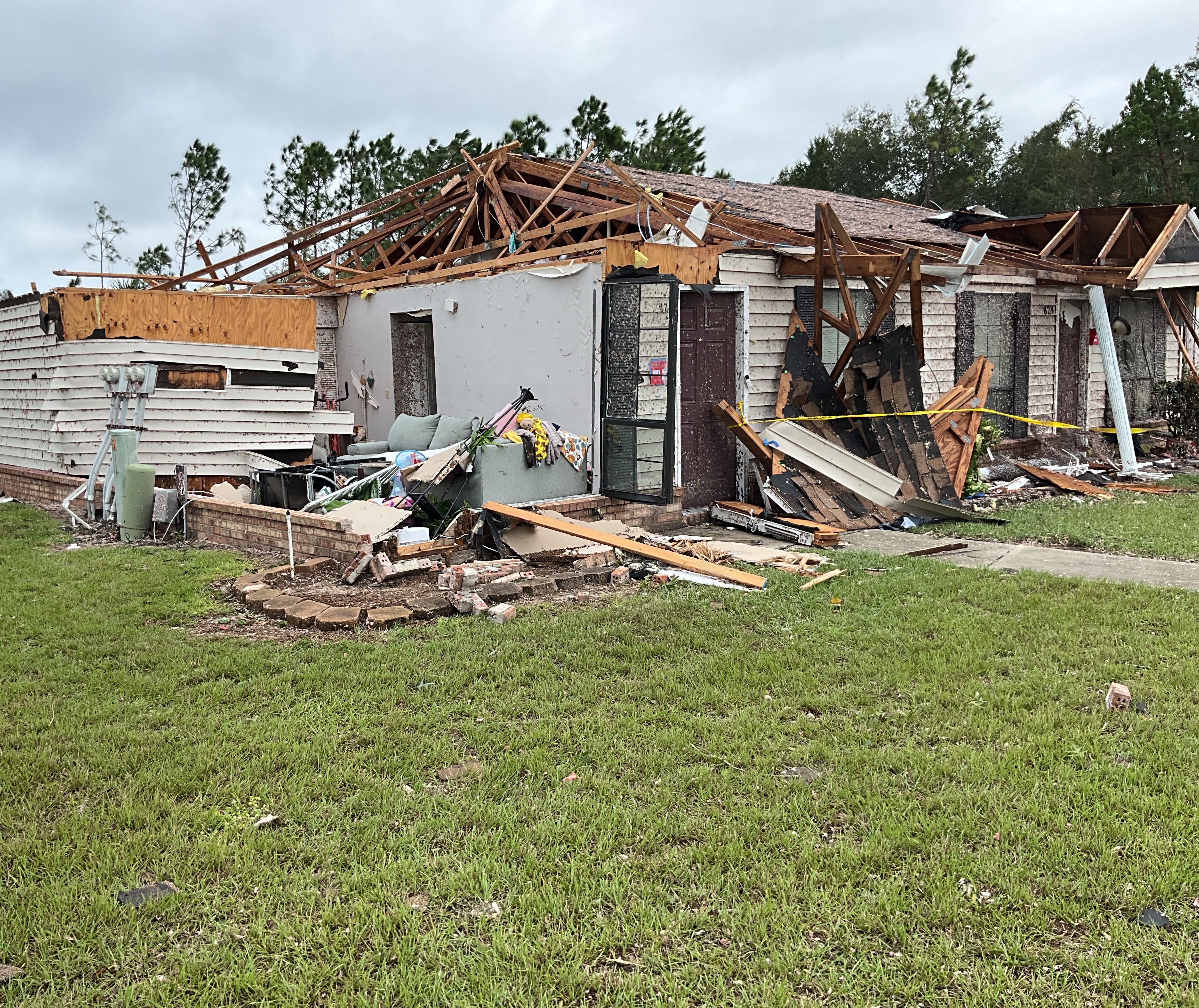 Picture of damaged house