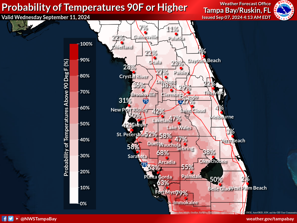 Probability of Temperature 32F or less Day 5