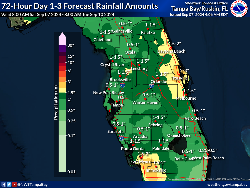 Expected Rainfall for Day 1-3